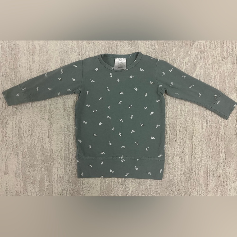 TBA 0-6m Teal Patterned Sweatshirt